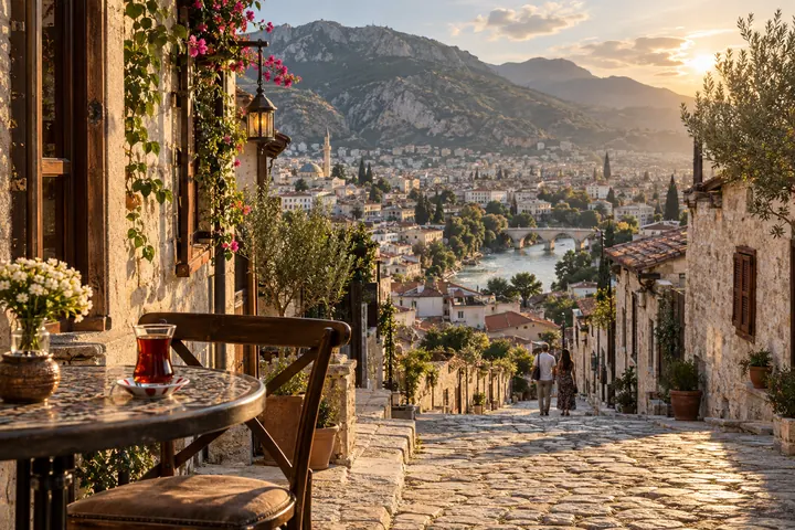 Antakya'da bir günlük geziyi temsil eden şehir görseli