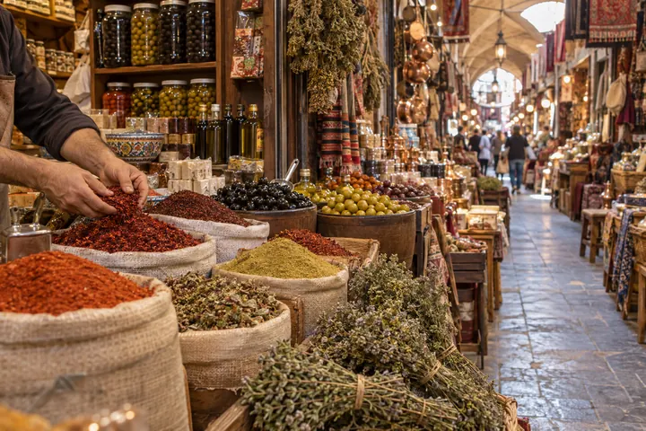 Antakya çarşı kültürünü temsil eden editoryal görsel